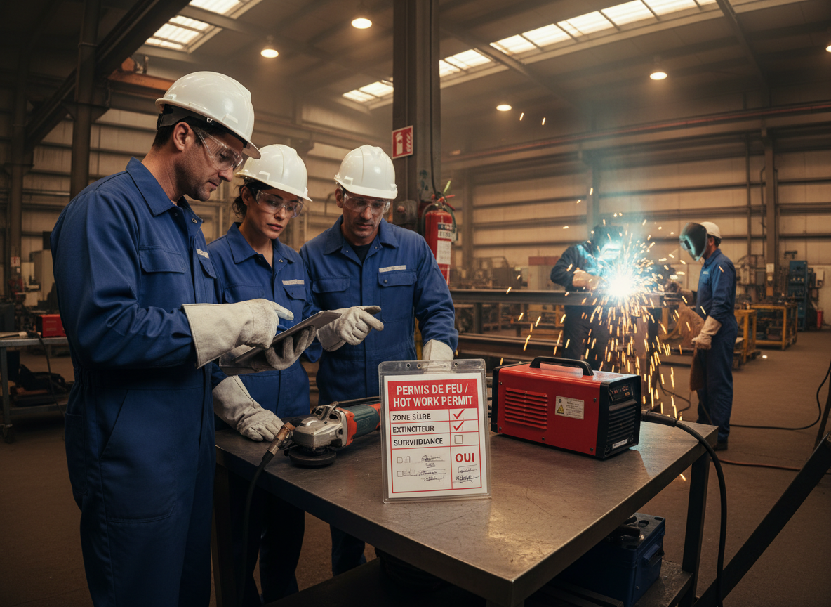 permis de feu encadre rigoureusement les opérations de soudage SST 86